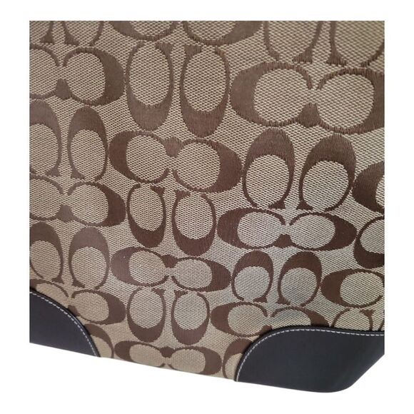 Coach Signature Bag Canvad Leather Signature Brown # 6347 - Picture 4 of 10